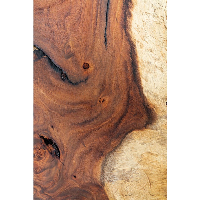 Brutalist Parota Wooden Dining Table by Deevie Vermetten for Fermetti For Sale - Image 6 of 8