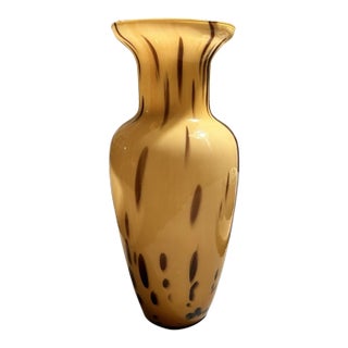 Vintage Murano Style Glass Vase For Sale