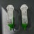 Mid-Century German Green and Clear Glass Wall Sconce Lights, 1960s, Set of 2 For Sale - Image 4 of 17