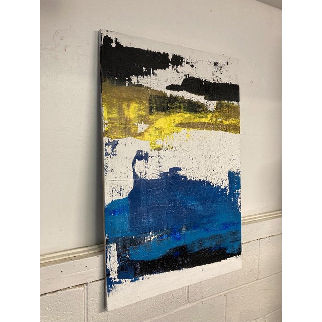 Vintage Modern Mid Century Signed Contemporary Abstract Oil Painting Textured oil painting signed on back - Rex Dimond....