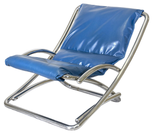 Folding Tubular Chromed Steel Deckchair, Italy, 1970s