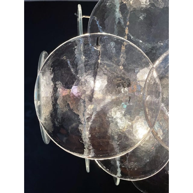 2020s Italian Murano Chandelier, 36 Iridescent Disks For Sale - Image 5 of 9