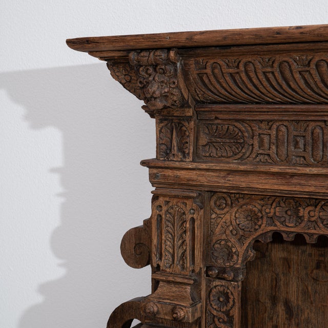 19th Century Belgium Renaissance Brown Wood Bookcase For Sale - Image 12 of 15