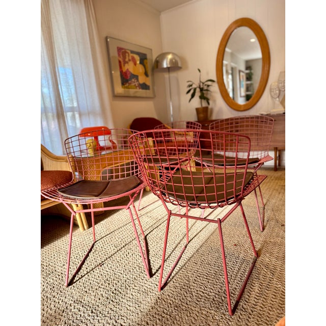Mid-Century Modern A Set of Four Vintage Harry Bertoia Side Chairs for Knoll, Circa 1950s-70s For Sale - Image 3 of 14