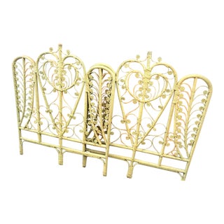 Pair Wicker Palm Beach Regency Peacock Pale Sage Green Twin Headboards For Sale