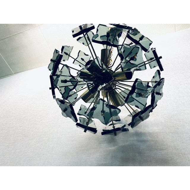 Sputnik Italian Rauch-Murano Glass and Metal from Fontana Arte, 1960s For Sale - Image 6 of 18