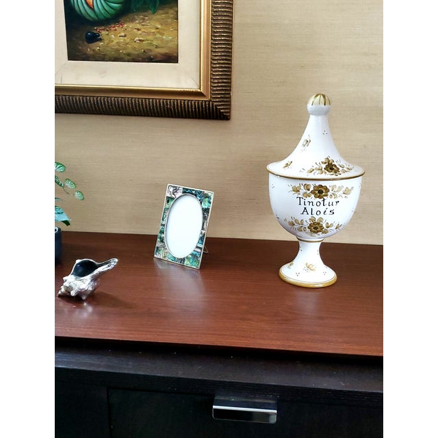 Apothecary Jars Italy Pair 1950s For Sale - Image 11 of 11