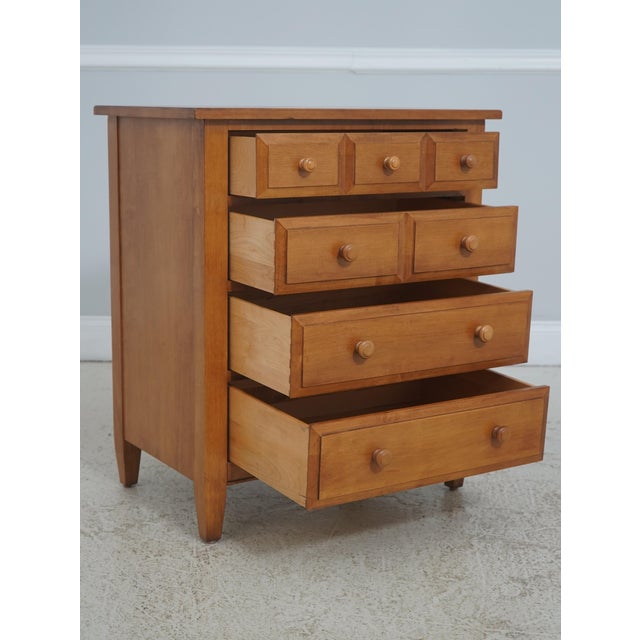 Ethan Allen Pair Ethan Allen Country Colors Maple 4 Drawer Nightstands For Sale - Image 4 of 17