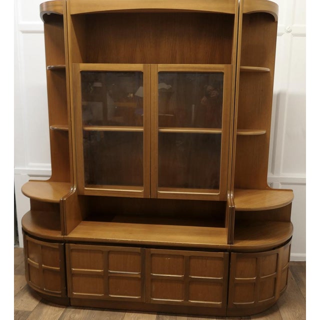 Teak Wall Unit by Nathan Furniture with 2 Corner & 1 Main Unit, 1980s, Set of 3 For Sale - Image 9 of 10