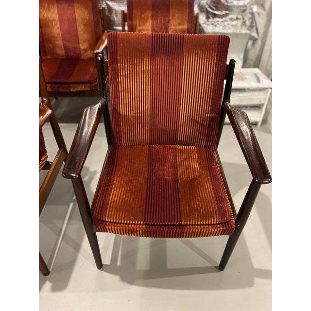 Wood 1960s Set of 10 Arne Vodder by Sibast Danish Rosewood Armchairs For Sale - Image 7 of 12