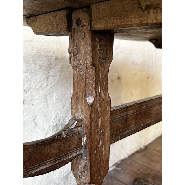 Baroque Antique Flemish Baroque Oak Tavern Table, 1680 For Sale - Image 3 of 13