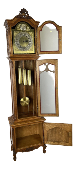 Vintage Grandfather Clock in Oak