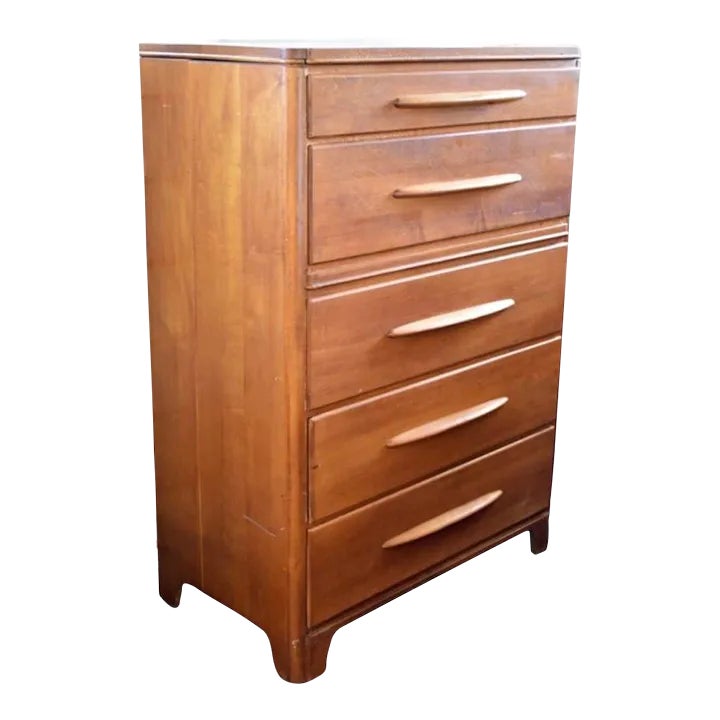 Vintage Mid Century Modern Maple Dresser Storage Drawers Chairish