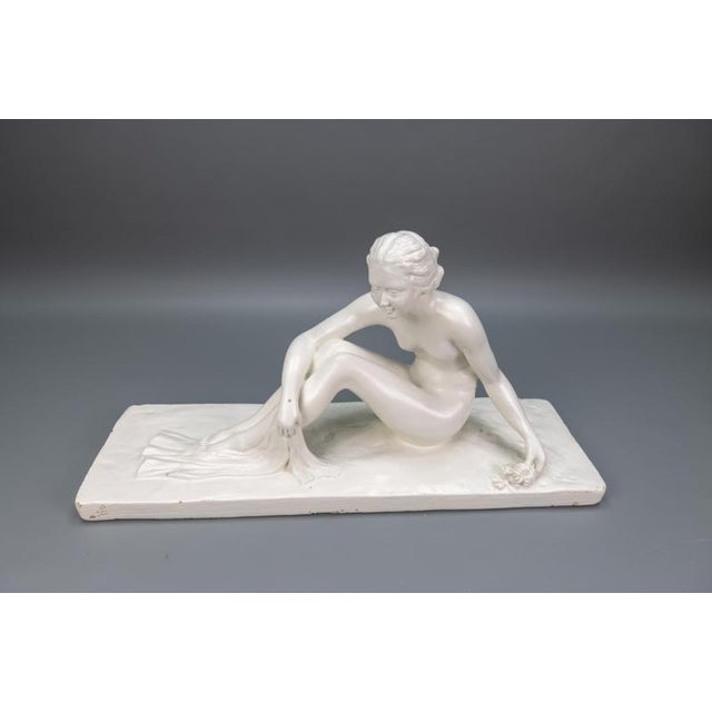 Mid-Century White Ceramic Figurative Sculpture, ca. 1950s For Sale - Image 9 of 18