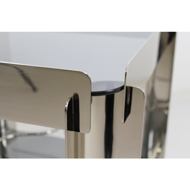 Chrome and Glass Serving Trolley, 1970s For Sale - Image 13 of 15