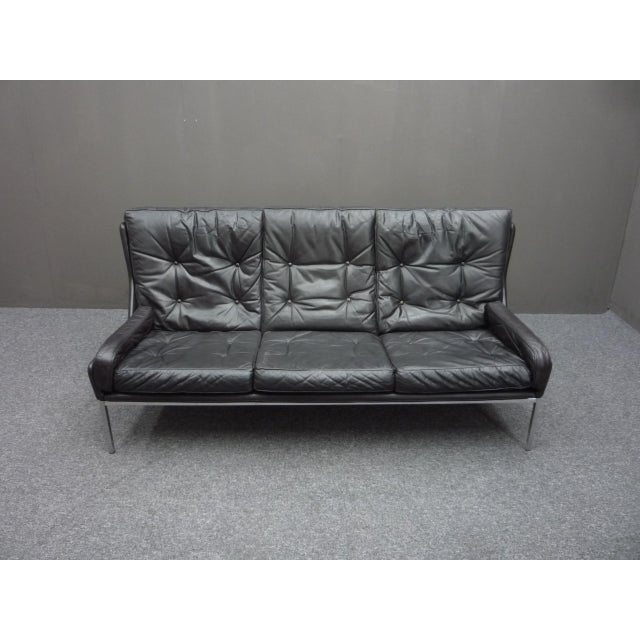 Great leather sofa by Roland Rainer. Manufactured in the mid 60's. Manufacturer probably WK Möbel Vienna. Good to very...