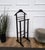 Vintage 1970s Italian wood dressboy valet stand, with classic carved column and pedestals completed by the fine and...