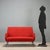 1960s vintage settee featuring a minimalist and functional design typical of the era. The structure is supported by...