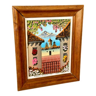 “Puerto Vallarta” Vibrant Landscape Framed Oil Painting by Mario Lopez Torres For Sale