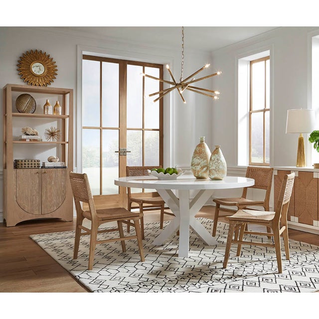 Matthew Izzo Home Monroe Cerused Oak Rattan Wrapped Dining Chair For Sale In New York - Image 6 of 6