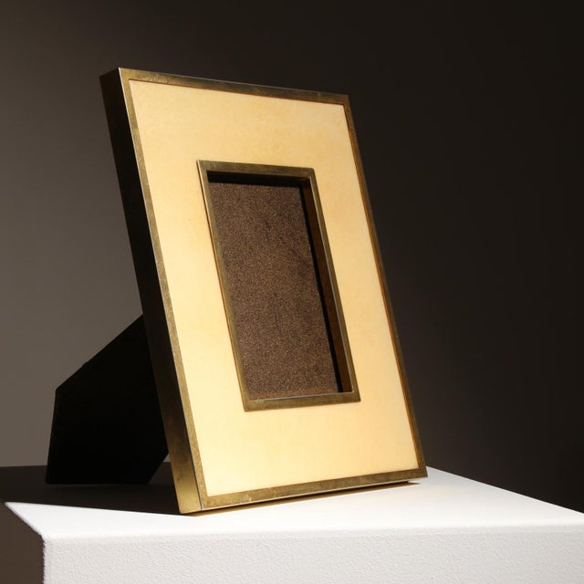 Lacquered Goatskin Parchment Picture Frame by Aldo Tura, Italy, 1970s For Sale - Image 11 of 11