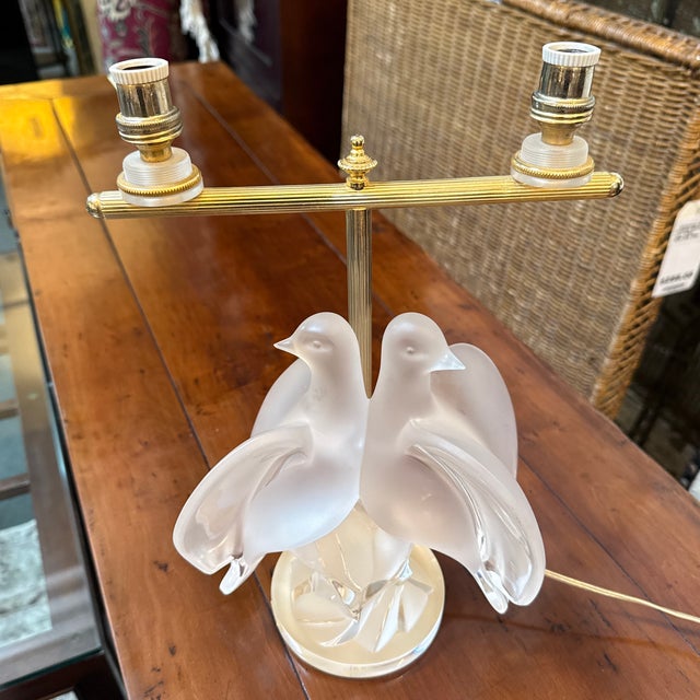 Design Plus Gallery presents the Ariane Glass Doves Table Lamp from the Mid 20th Century by Lalique. The lamp was designed...