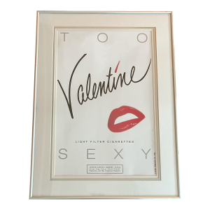 Framed Post Modern Memphis Group Style "Too Sexy" Valentine Cigarettes Limited Edition Art – Signed & Numbered 18/24, 1994