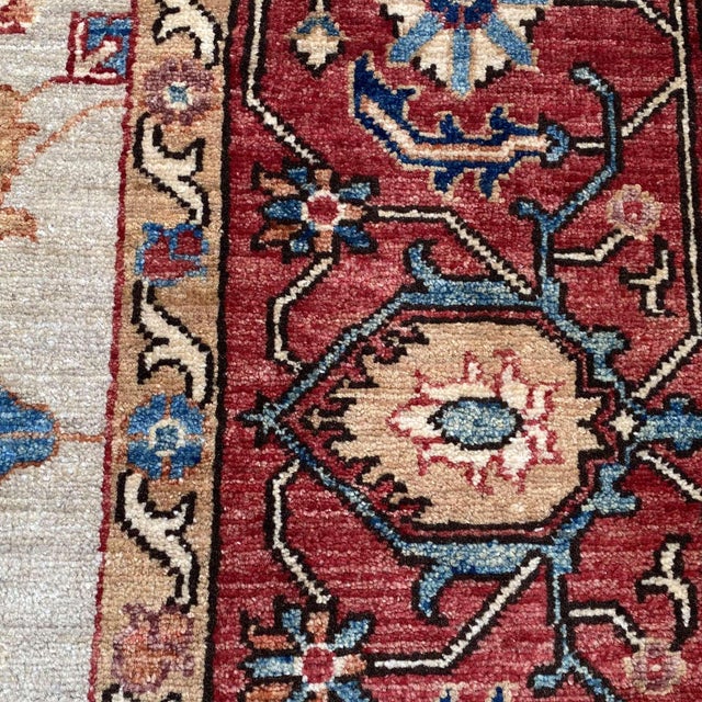 Ivory Persian Ziegler Hand-Knotted Wool Rug - 8' X 9'9" For Sale - Image 11 of 11