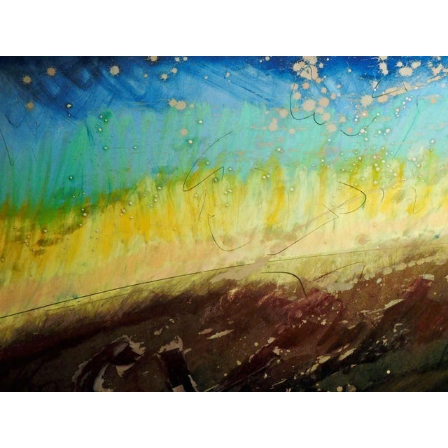 1990s Mark Dickson Untitled Mix Media Pastel and Watercolor Abstract Hand Signed For Sale In Denver - Image 6 of 6