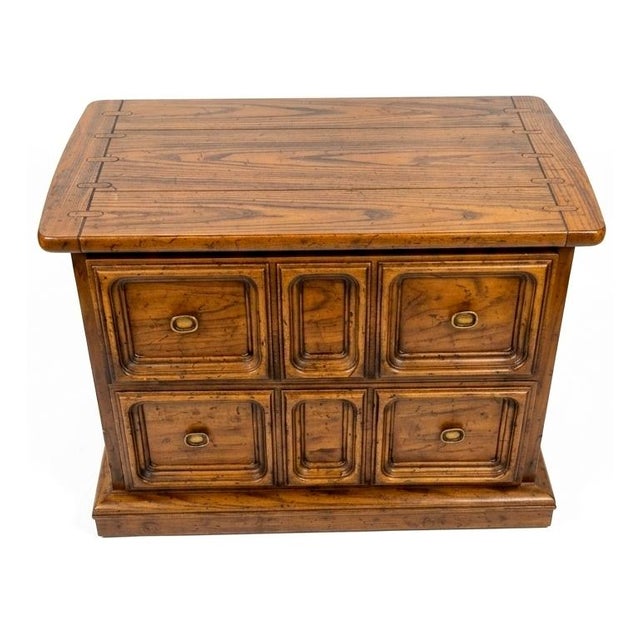 Wood Vintage Jim Peed for Drexel Heritage "Esperanto" 4-Piece Walnut Bedroom Set For Sale - Image 7 of 11