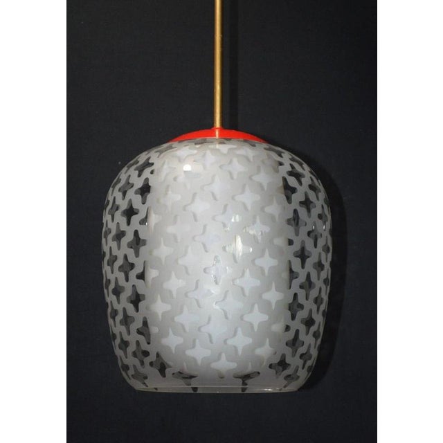 Mid-Century Cora Pendant Lamp in Brass and Glass by Wilhelm Wagenfeld for Peill & Putzler, 1960s For Sale - Image 3 of 18