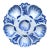 19th Century Blue & White Seaweeds Oyster Plate Bordeaux For Sale