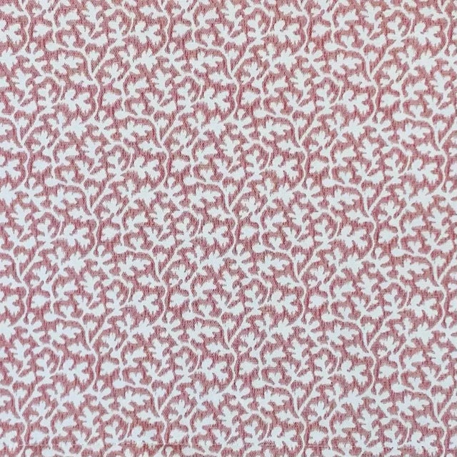 Shabby Chic Designer P Kaufmann Waverly Pink & Ivory Portia Botanical Floral Leaf Leaves Scroll Vine Fabric Sample For Sale - Image 3 of 3