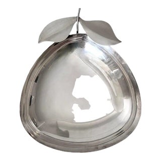 Silver Plate Bowl in the Shape of an Apple or Fruit For Sale