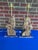 Pair Antique French Dolphin Architectural Fragment Lamps w/Lucite Bases in good estate condition. The oak dolphins are...