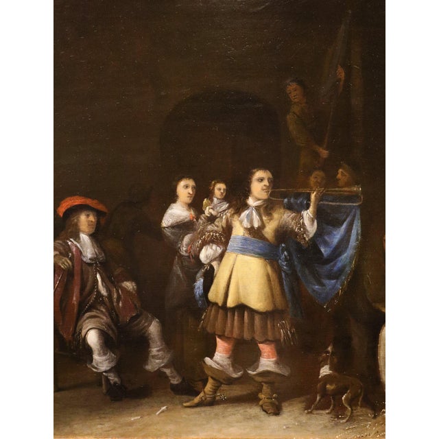 Anthony Palamedesz, Palamedesz Guardhouse, 1630, Oil on Board For Sale - Image 4 of 15