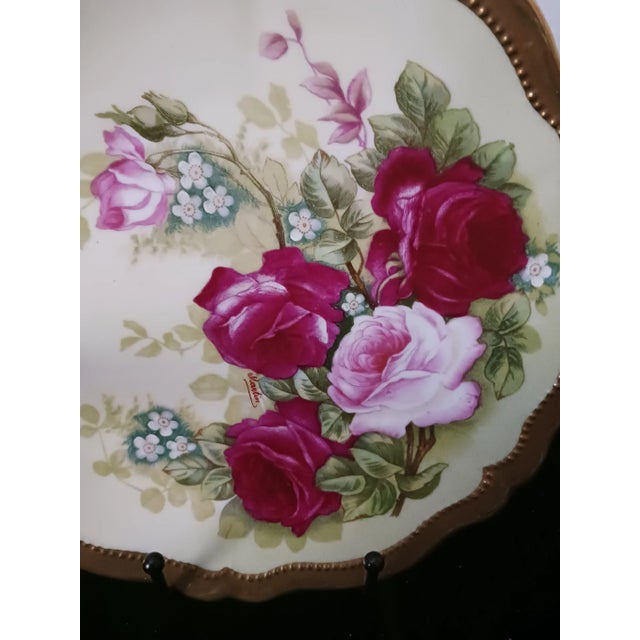Early 20th Century Royal Austria O & E G Rose Pompadour Plate For Sale In Chicago - Image 6 of 9
