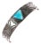 6 3/8" Navajo Ike Wilson (1900-1942) sterling and turquoise cuff bracelet For Sale
