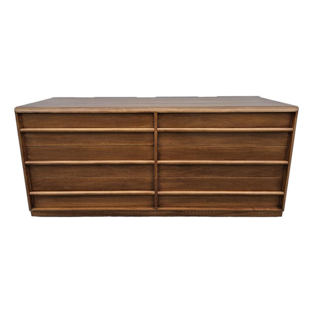Robsjohn-Gibbings Widdicomb Walnut Six Drawer Dresser For Sale