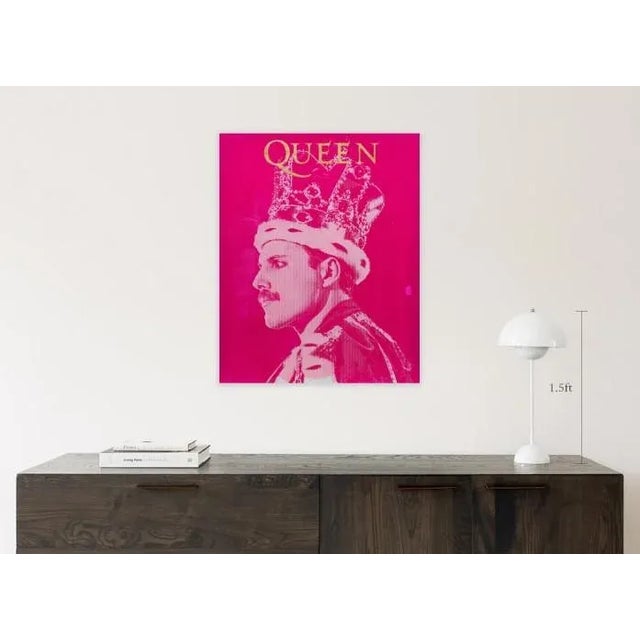 Freddie Mercury Pop Art painting on aluminum. Ships unframed in a box.