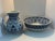 Victorian 19th-Century Wedgwood “Brocade” Blue and White Pitcher and Wash Basin Set For Sale - Image 3 of 12