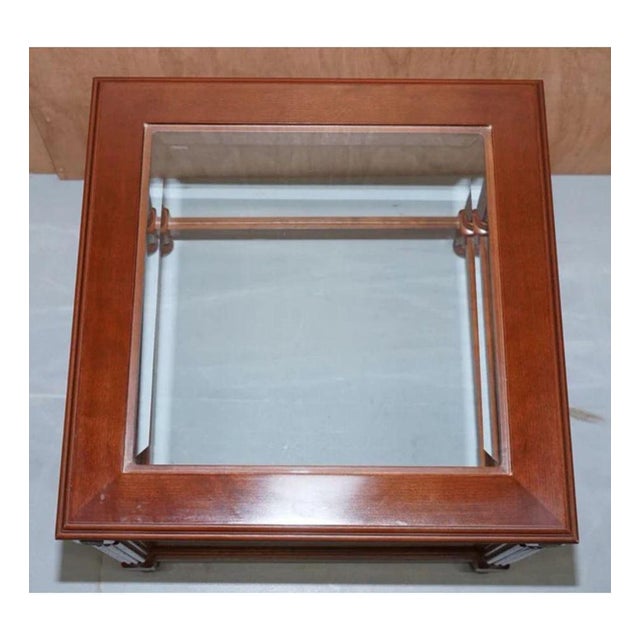 Hollywood Regency Regency Style Glass Top Side Tables, Set of 2 For Sale - Image 3 of 10