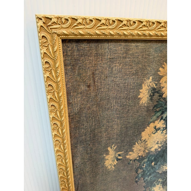 Henri Fantin-Latour " Yellow Chrysanthemums" Reproduction Painting, Framed For Sale - Image 9 of 12