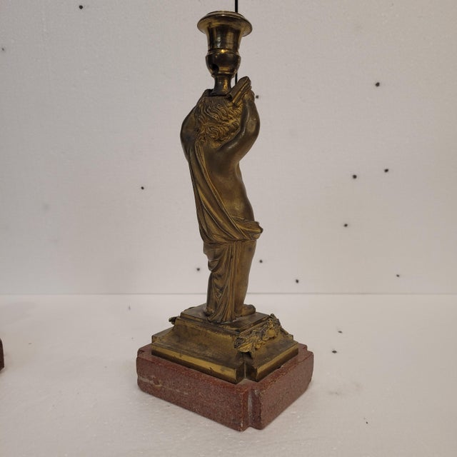 Candleholder Putti in Ormolu and Marble, France, 1880s, Set of 2 For Sale - Image 14 of 18