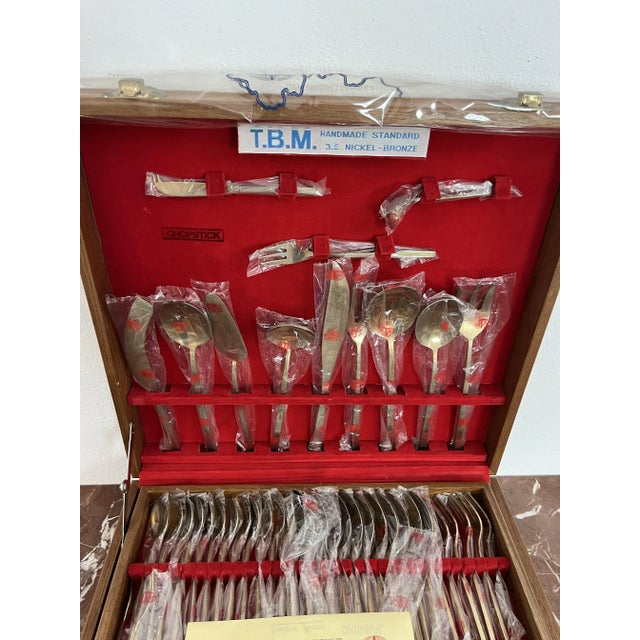 120-Piece Oriental Brass Cutlery Set, 1977, Set of 120 For Sale - Image 18 of 18