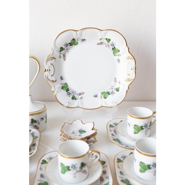 Swedish Anemone Hepatica Porcelain Coffee and Dessert Set for 12 from Hackefors, 1970s, Set of 49 For Sale - Image 9 of 12