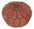 Contemporary Moroccan Leather Pouf Ottoman For Sale
