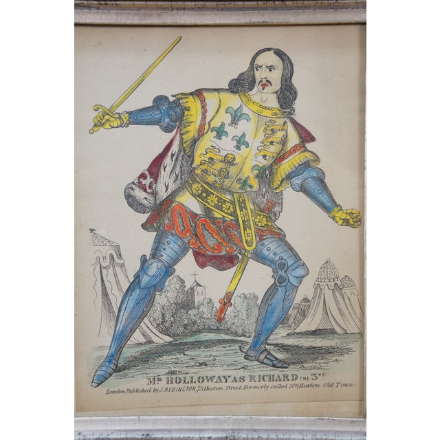 4 Antique J Redington London Shakespeare Theatrical Tinsel Etching Prints 13" For Sale - Image 4 of 14