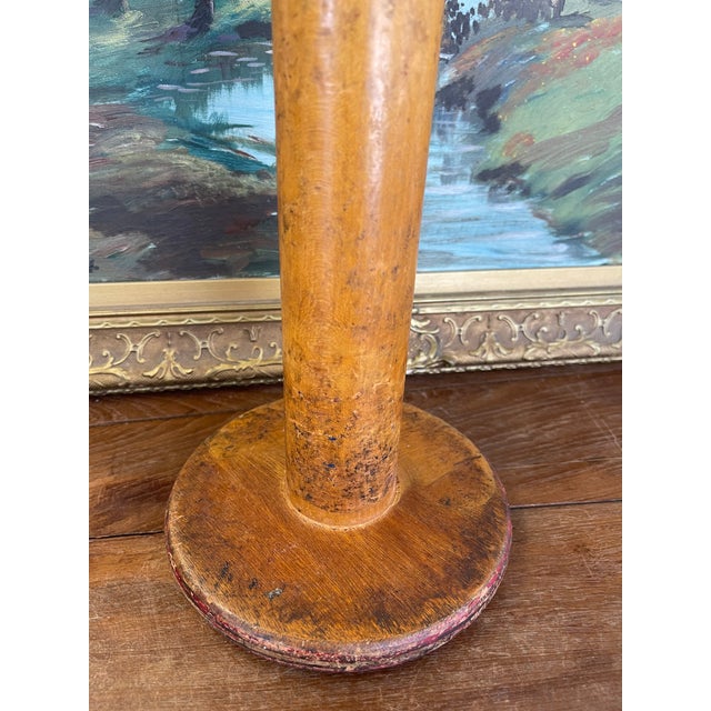 Industrial Wooden Textile Mill Bobbin or Spool With Red Painted Ends For Sale In Seattle - Image 6 of 10