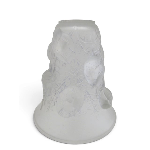 Rene Lalique France St Francois Frosted Crystal Bird Vase For Sale - Image 16 of 18